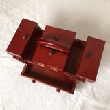 Vintage wooden sewing box