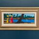 Original Swedish Oil on Panel – "Female Figures by a Stream", attributed to Lars Norrman – Signed – Vintage and Framed – 38 × 74 cm (15 × 29.1 inches)