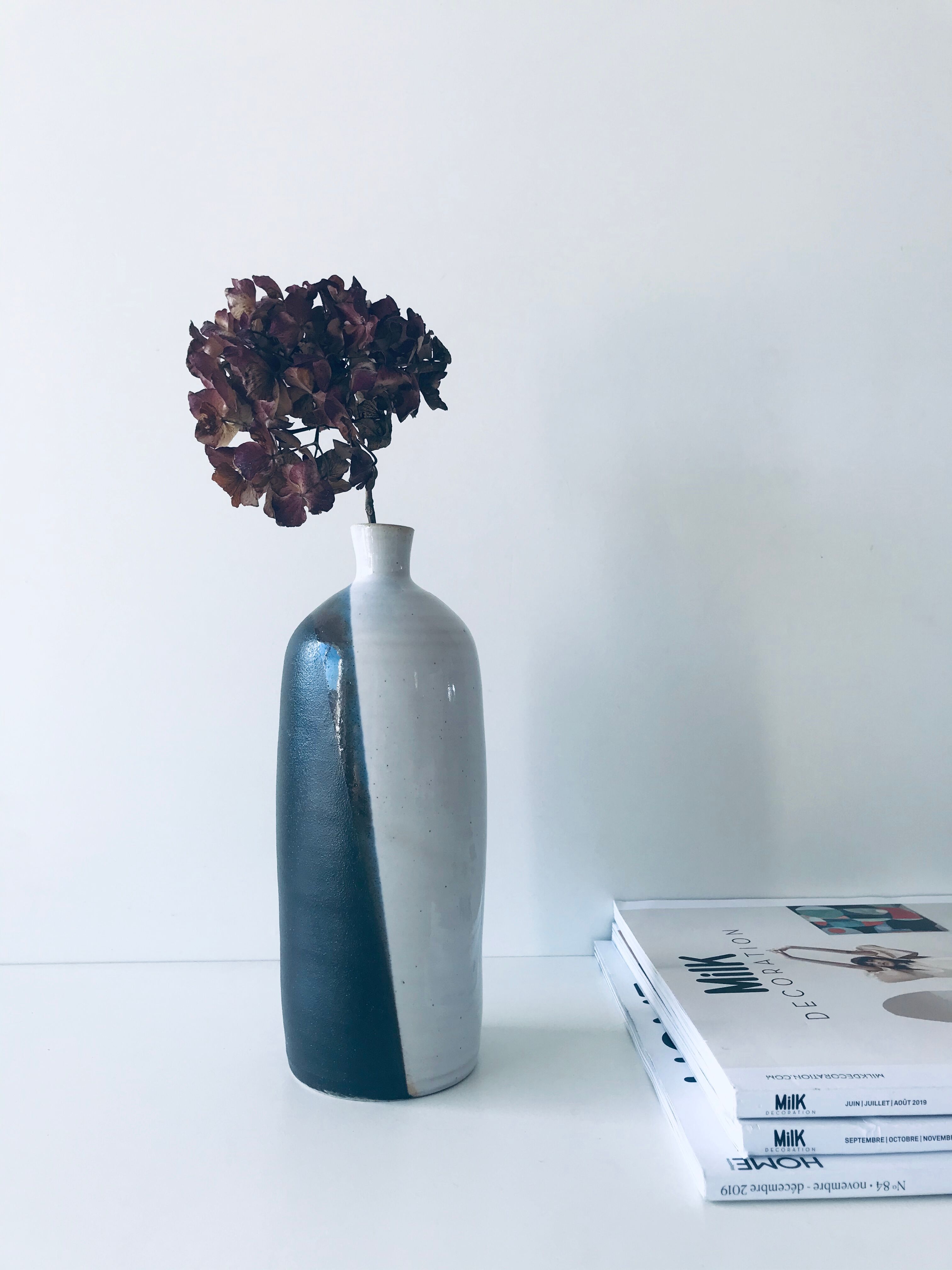 Black and white vase