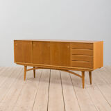 Scandinavian oak sideboard with sliding doors and 4 drawers