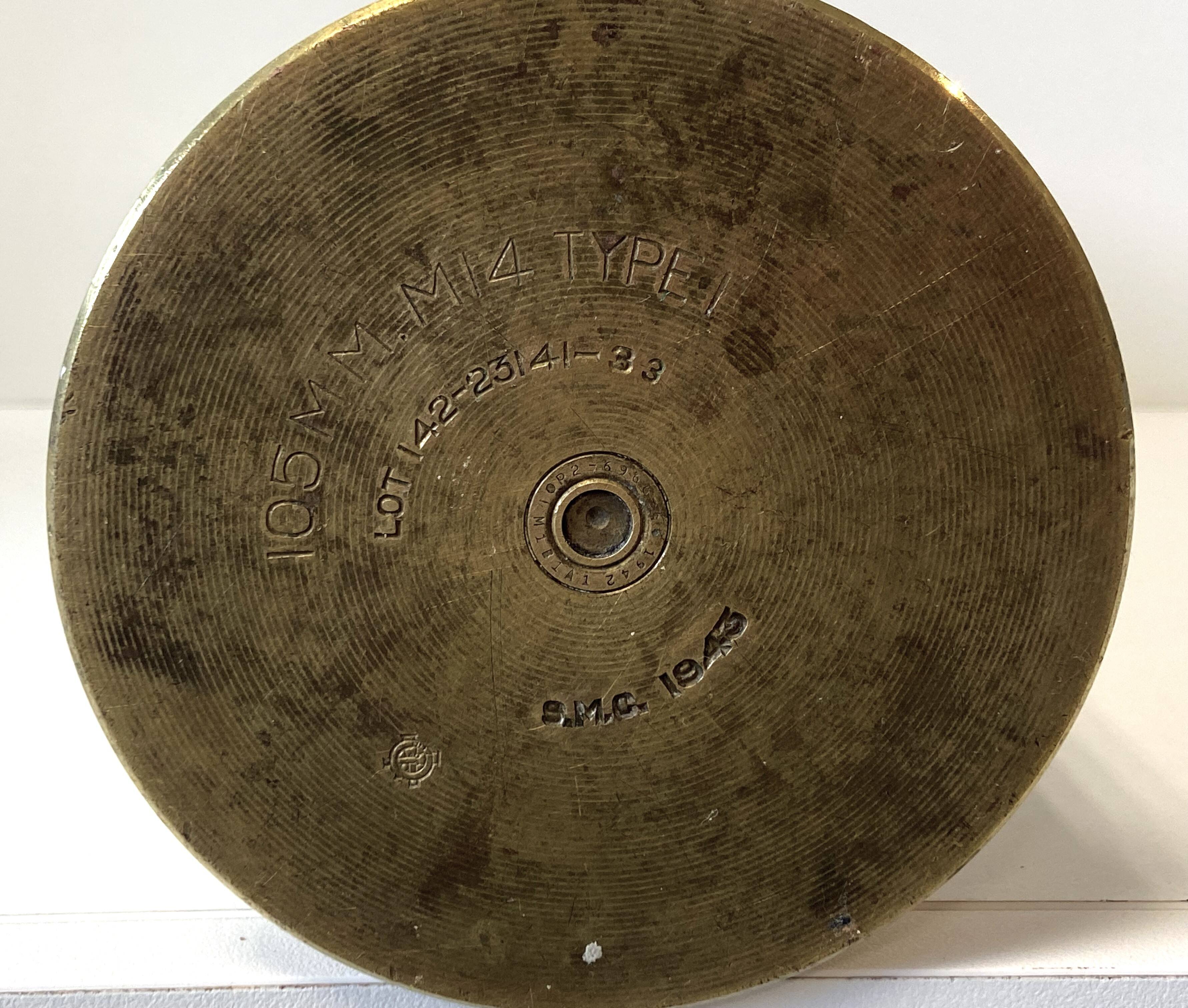 Trench War Craft Vase 1943 105 mm Shell Casing