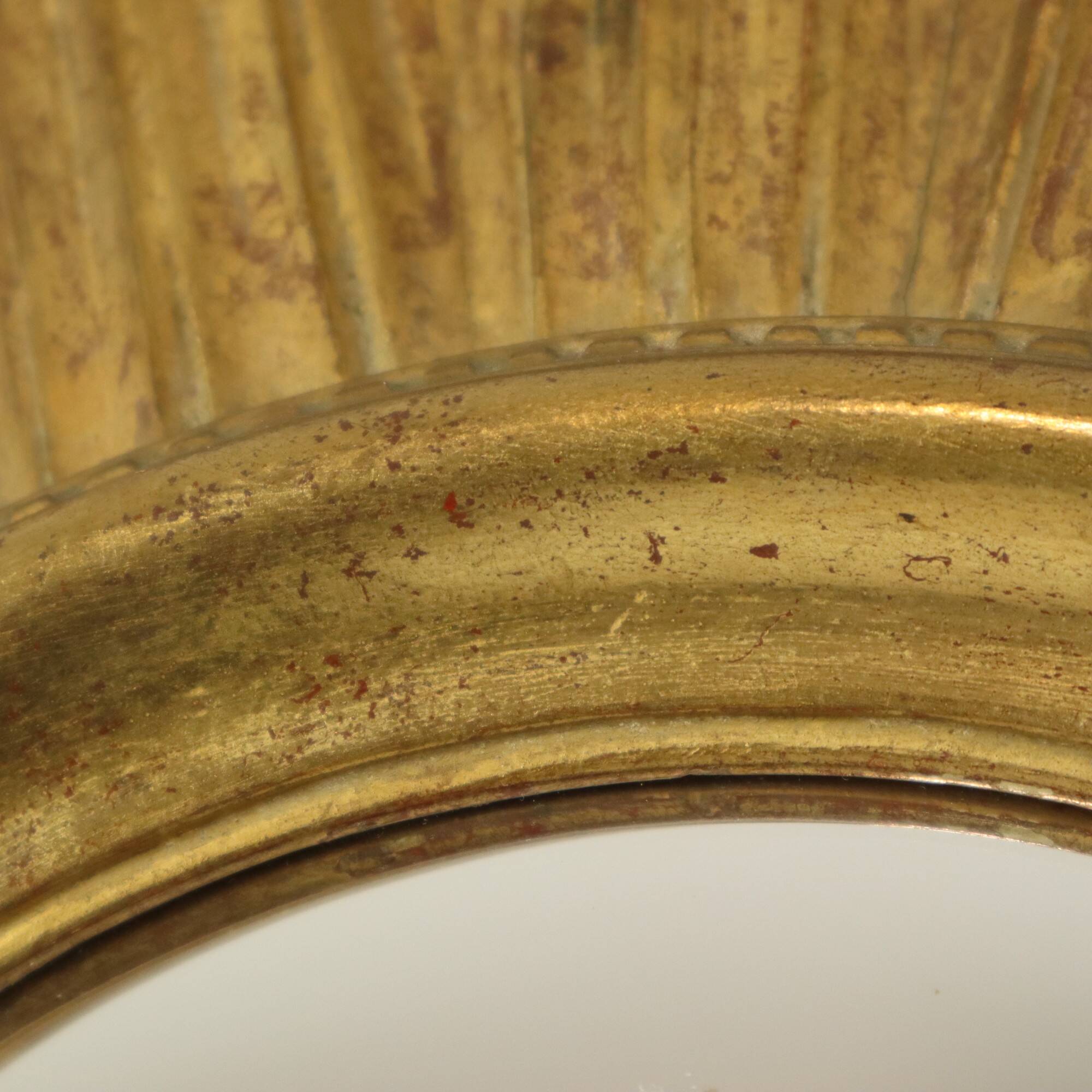 Large Wooden Sun Mirror Sunburst Butler XL Mirror Gold 70cm