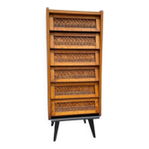 Vintage rattan chest of drawers