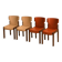 Set of 4 Paganini chairs by Luciano Frigerio, 1970s.