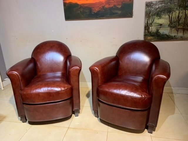 Pair of club chairs