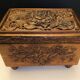 Carved wooden box
