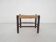 Vintage rattan and wooden stool, France, 1960's