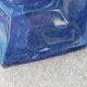 Val Saint Lambert blue art deco vase