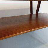 Large vintage Scandinavian double-topped teak coffee table by Kurt Østervig from the 1950s