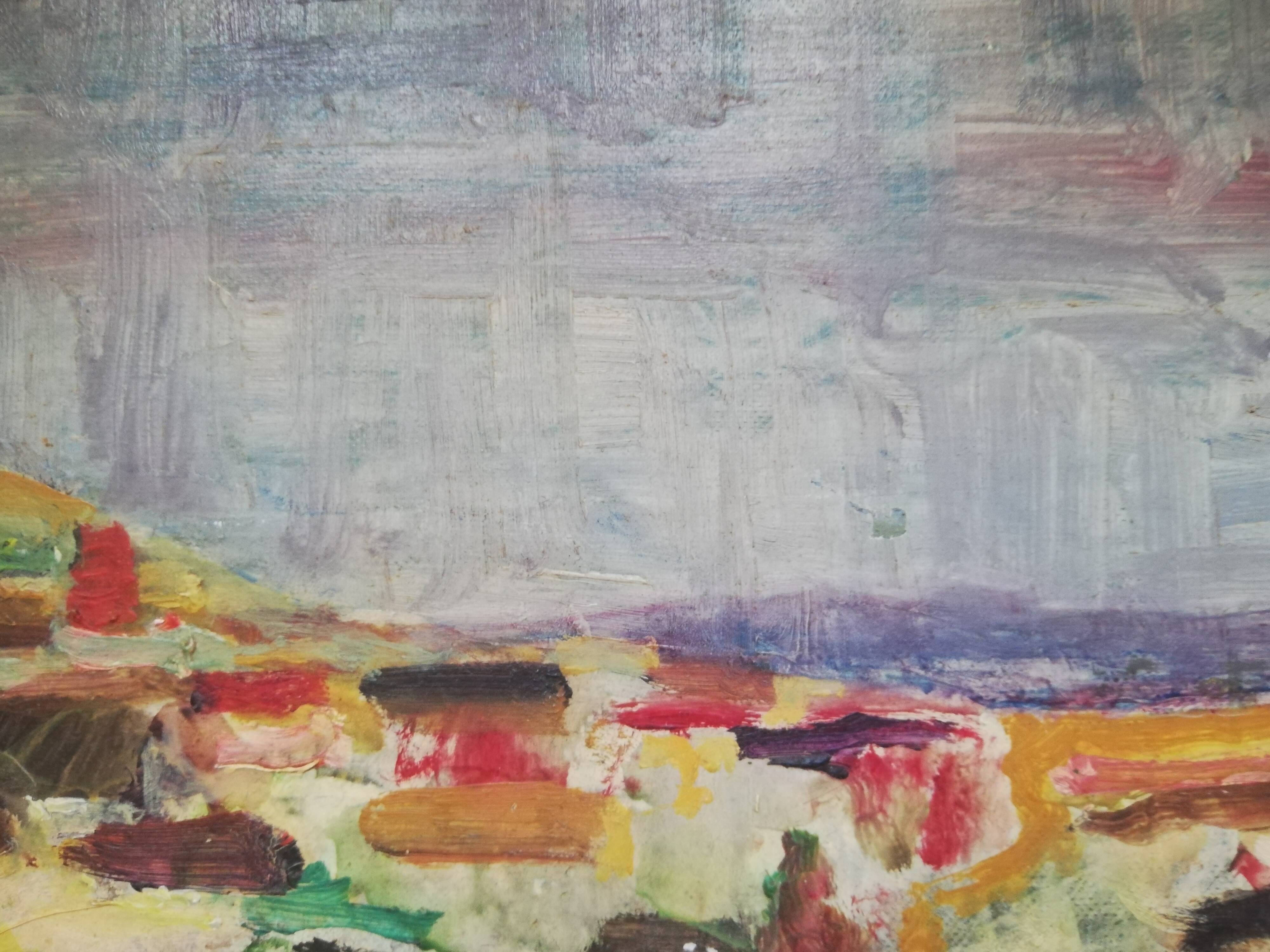 Oil on coated cardboard