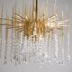 Brass and swarovsky crystals hanging lamp 1960