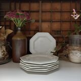 6 white octagonal dessert plates Johnson Brothers Heritage (ø 19.5 cm)