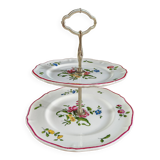 Two-tier porcelain cake stand