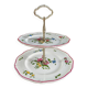 Two-tier porcelain cake stand