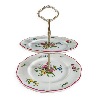 Two-tier porcelain cake stand