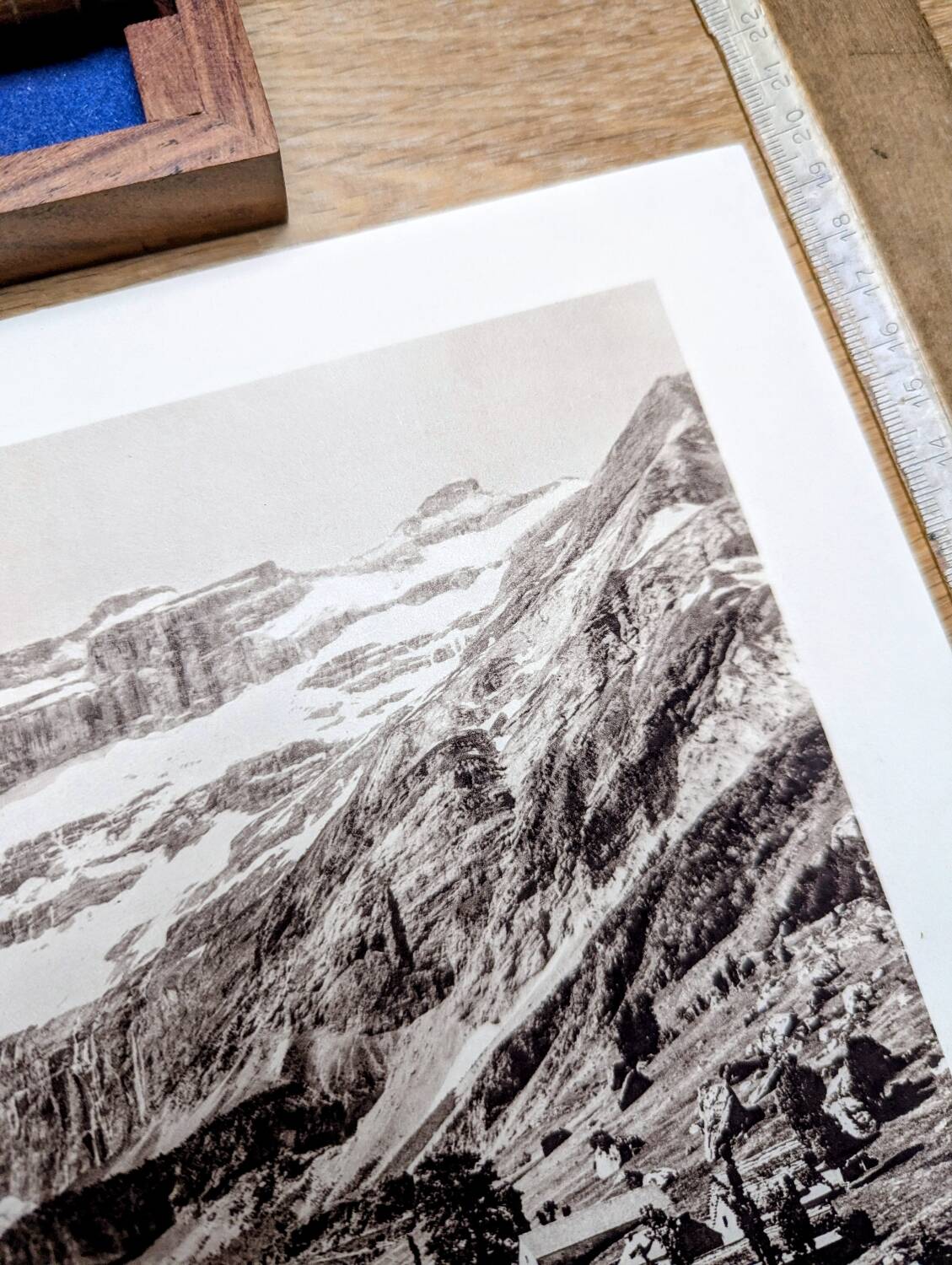 The circus of Gavarnie, Hautes-Pyrénées, photo print from 1937.