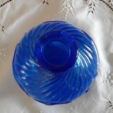 Blue glass vase. Art Deco