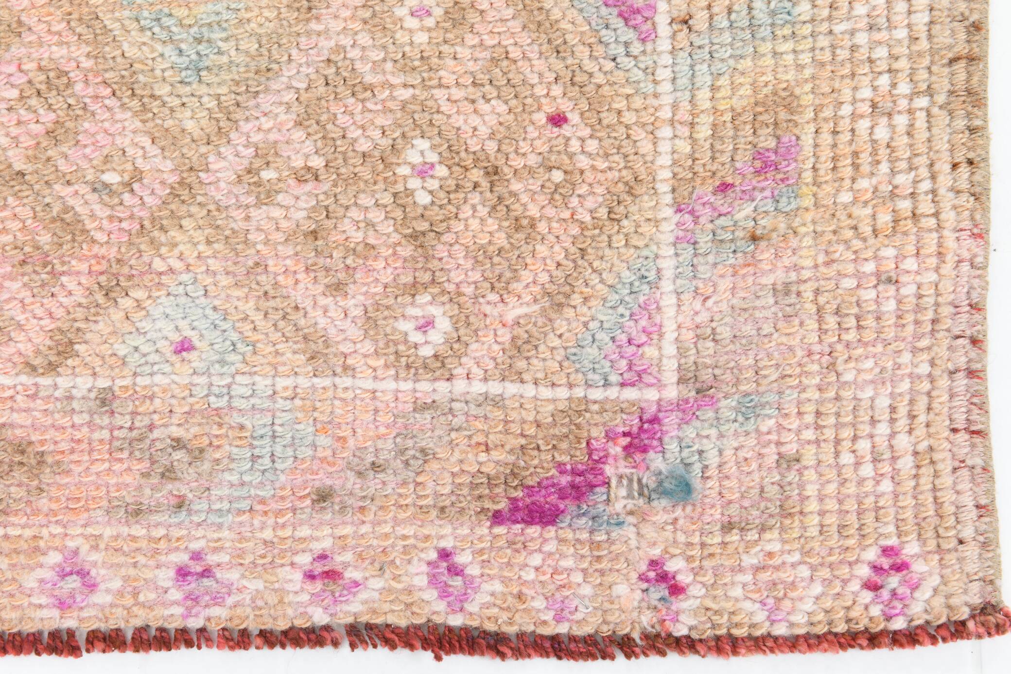 Vintage Super Soft Pink Runner Rug, 85x394Cm