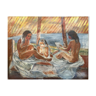 HST Orientalist Painting Hana HLADIKOVA-BERNKOPFOVA (1900-1978) R. Czech