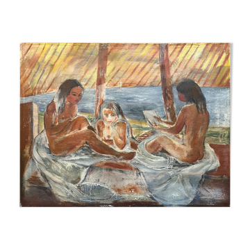 HST Orientalist Painting Hana HLADIKOVA-BERNKOPFOVA (1900-1978) R. Czech