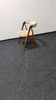 Vintage velvet teak arm chair