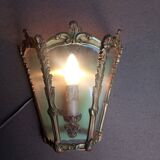 Superb bronze wall lamp lantern / working condition
