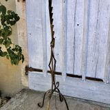 Brutalist wrought iron floor lamp 1970