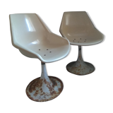 Chaises pivotantes pied tulipe