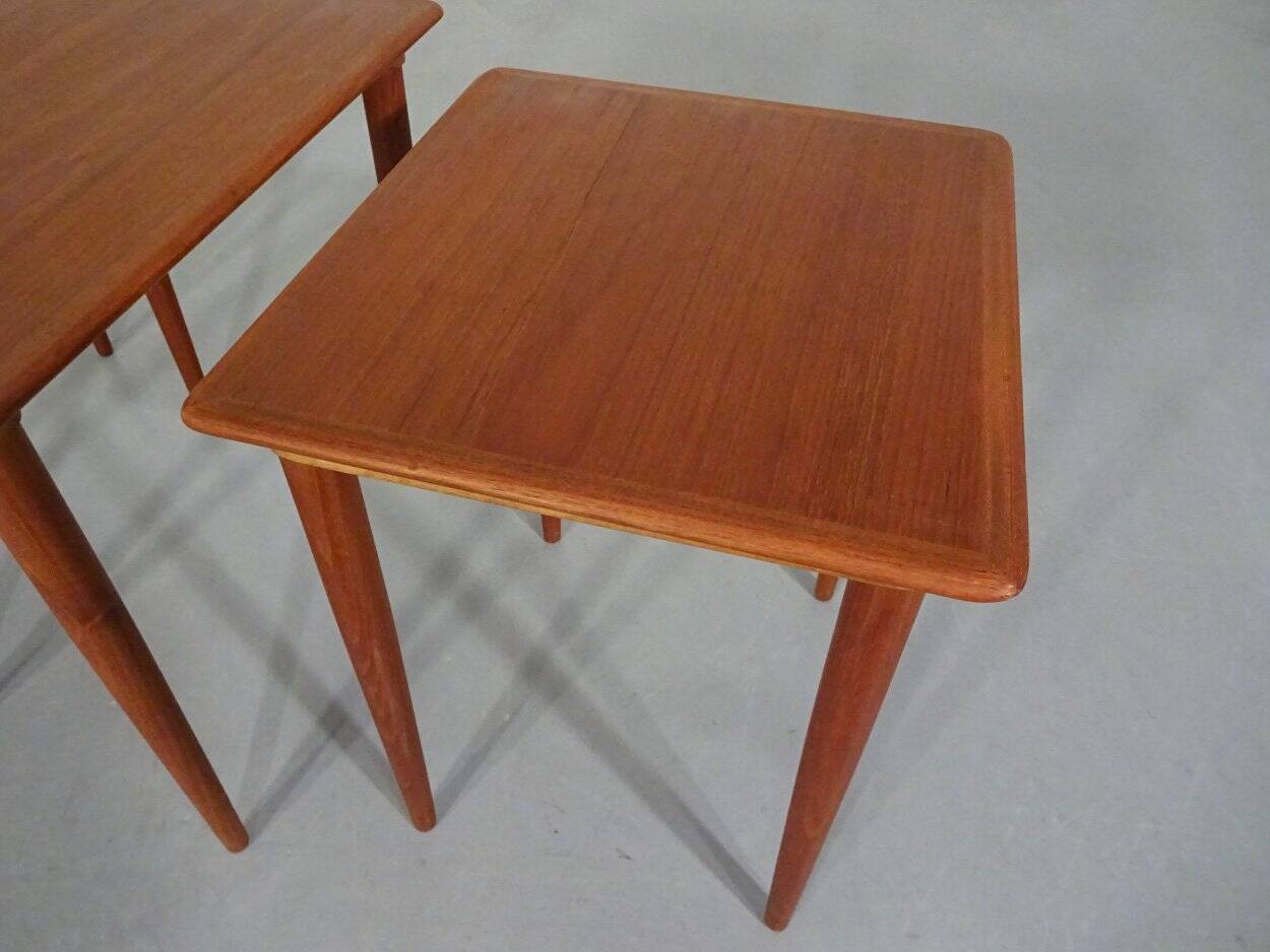 Danish Teak Nesting Tables, 1960s, Set of 3