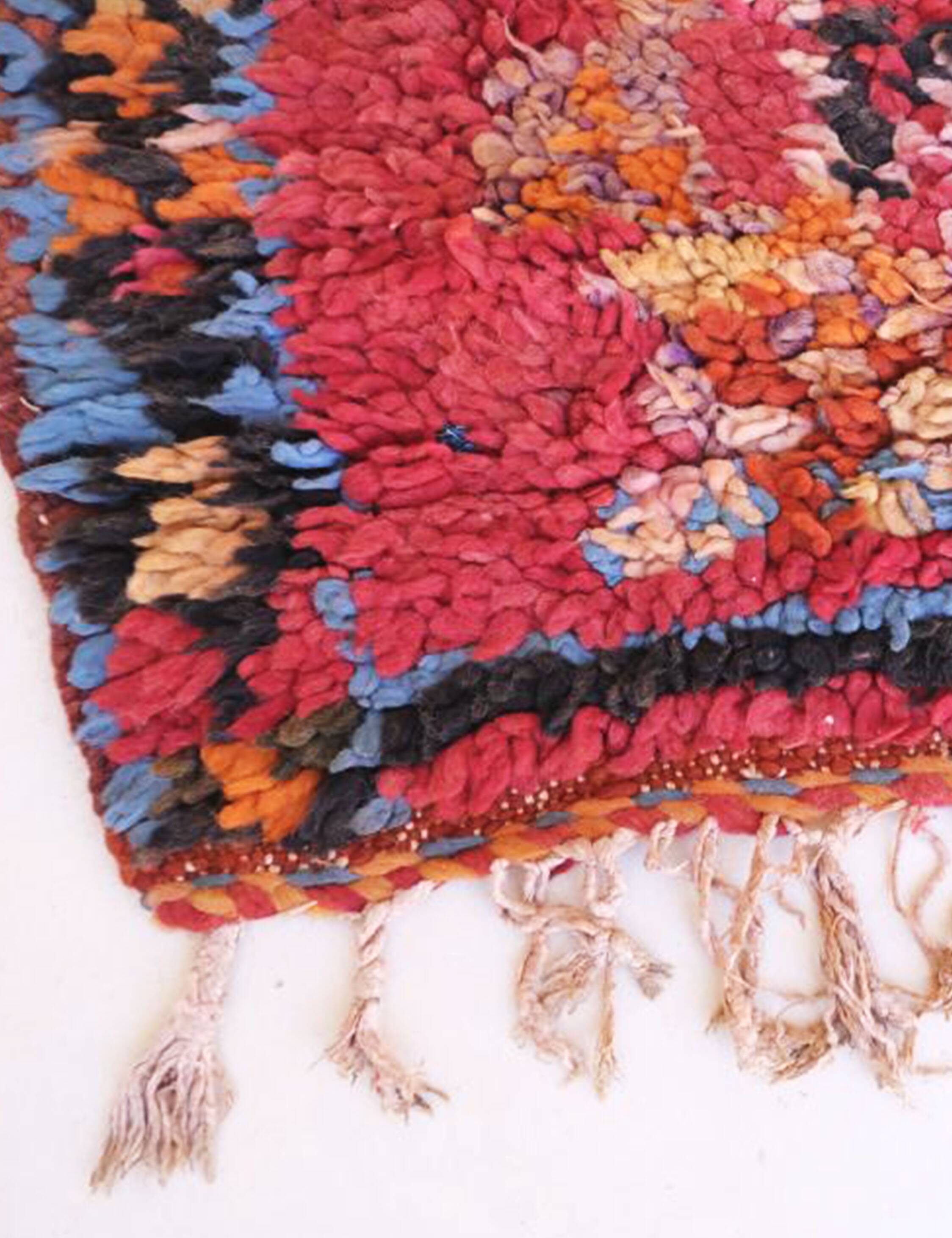 Colourful hallway rug - 258 x 76 cm