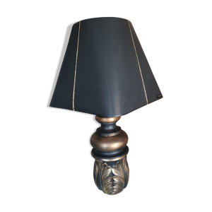 Lampe bois abat-jour