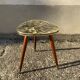 Vintage coffee table pedestal table tripod vintage formica ceramic style tray end of sofa