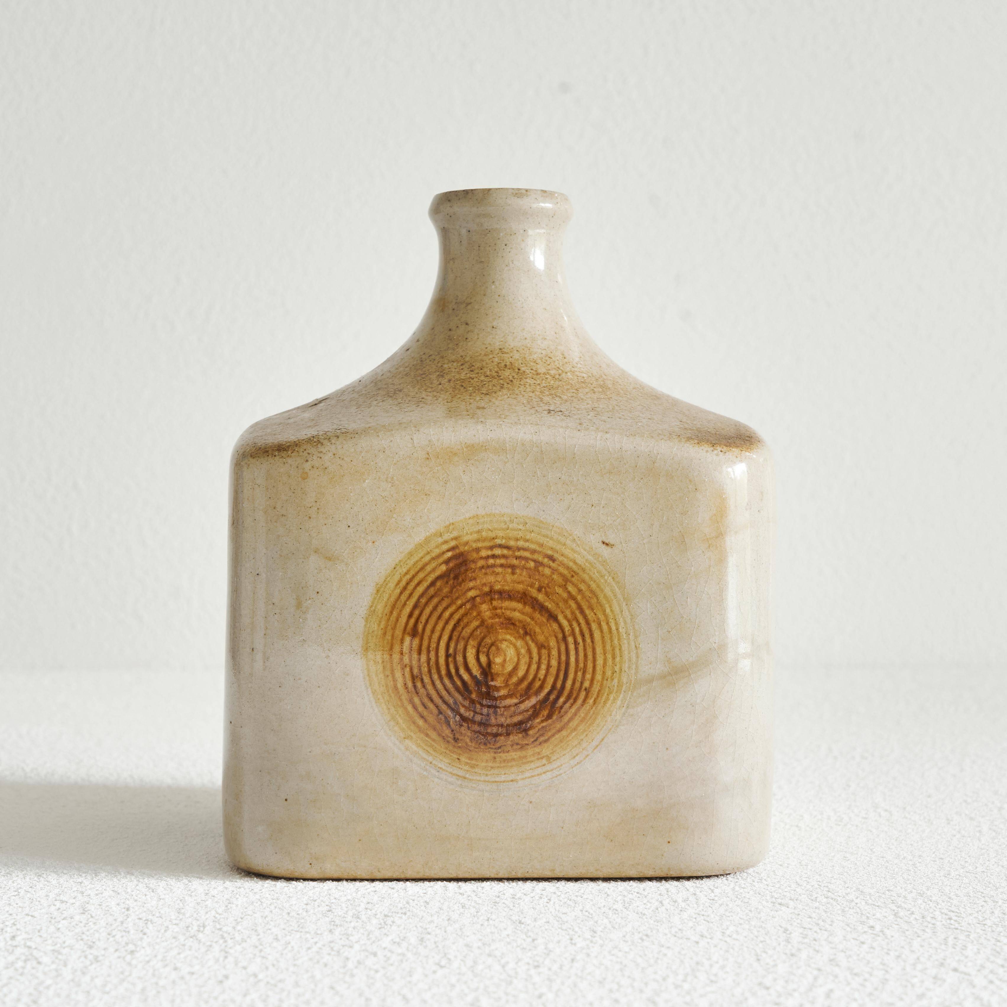 Studio ceramic vase 'Wood Impression' mid-20th century