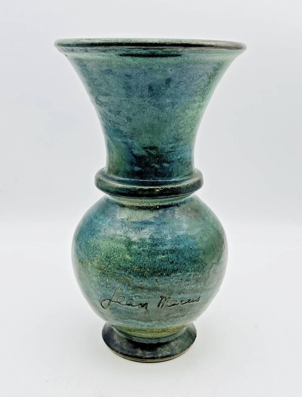Grand vase Jean Marais céramique bleu vert - 661002