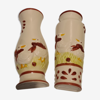 Pair of air saturators Ceramic Movitex décor Ducks