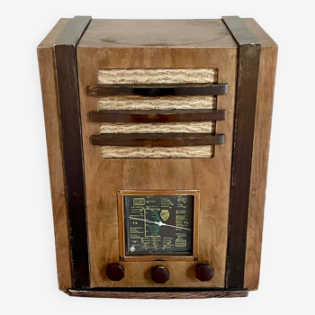 Radio Clariville C 5 (Super 5 lamps) old wooden. Year 1936