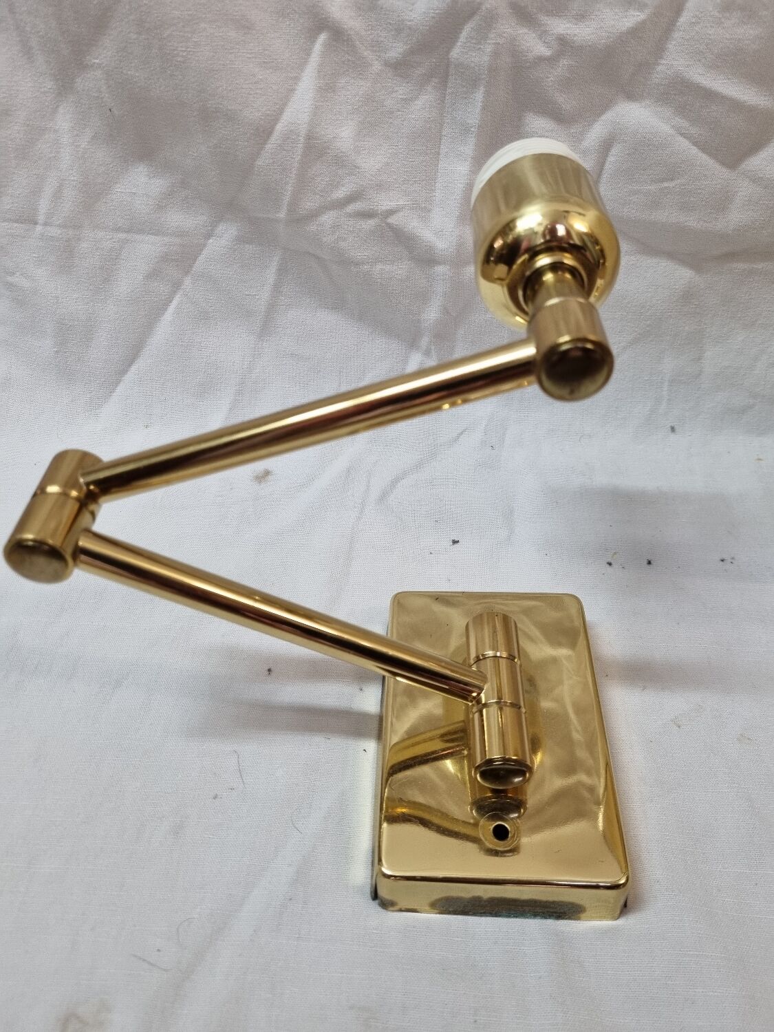Gilded brass hinged sconces