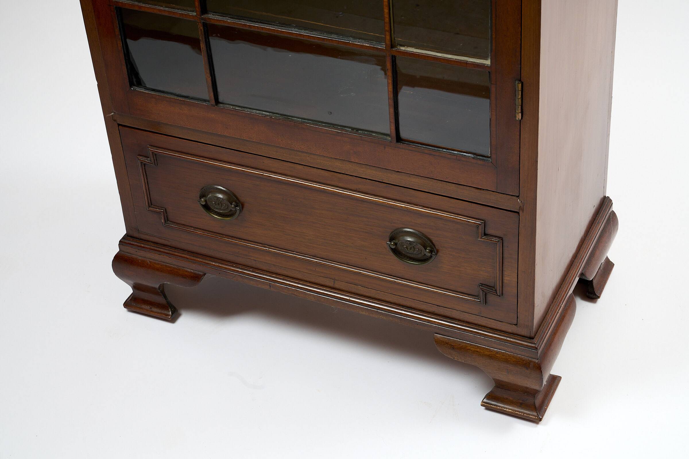 Original English mahogany display cabinet