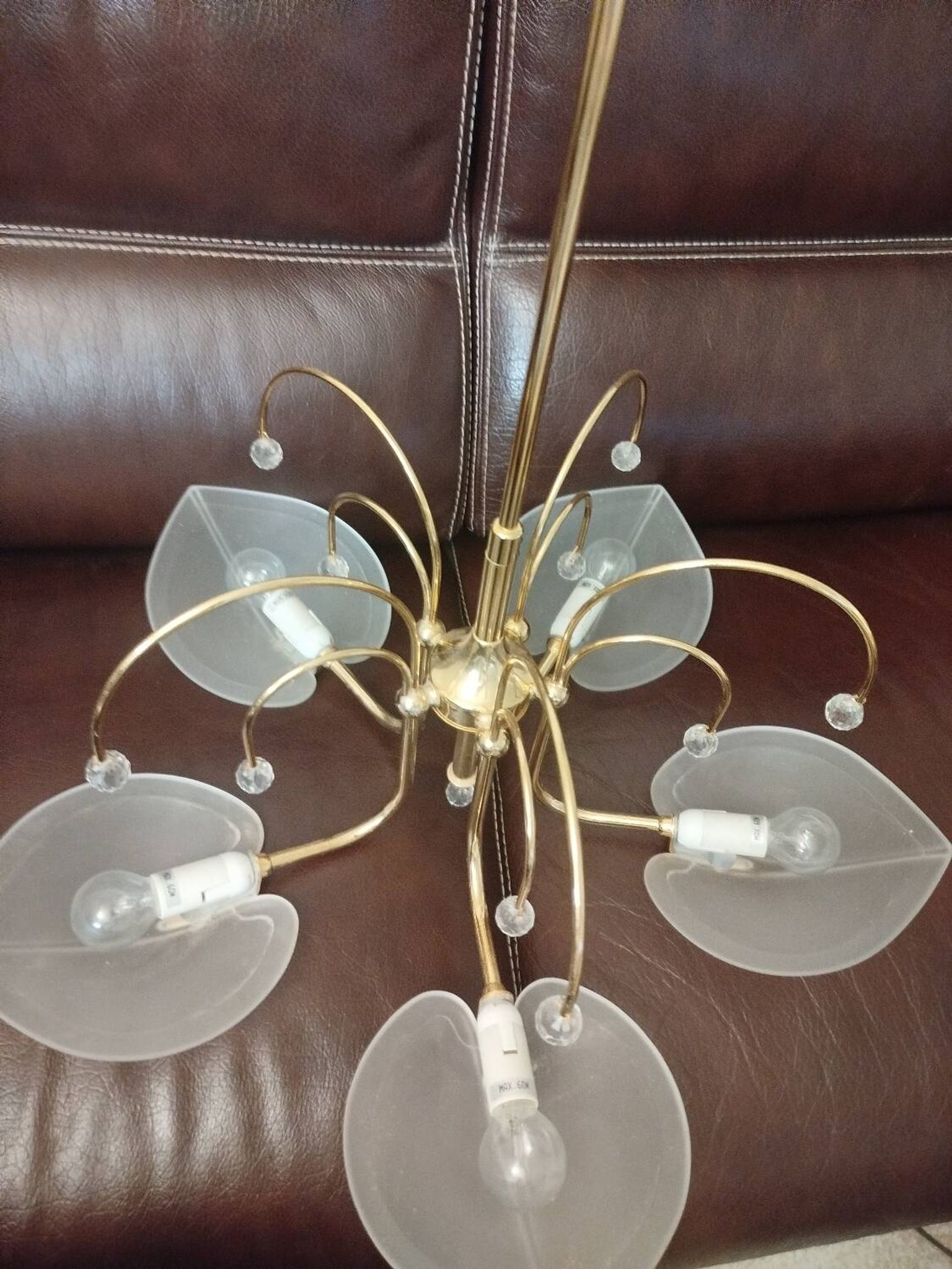 Golden leaf lustre Italy Hollywood Regency / Mid-Century