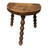 Tabouret en bois tripode