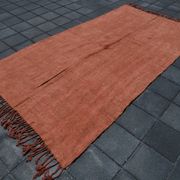 5x10 Burnt Orange Designer Vintage Oushak Kilim Rug, 164x305 Cm
