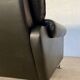 Vintage retro Danish 2 person black buttoned leather sofa 1970s