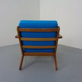 Danish GE290 Chair in Oak and Kvadrat Hallingdal by Hans J. Wegner for Getama, 1960s