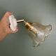 Vintage tulip wall light in amber glass