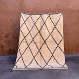 Moroccan rug Beni M'Rirt white - 168 x 223 cm