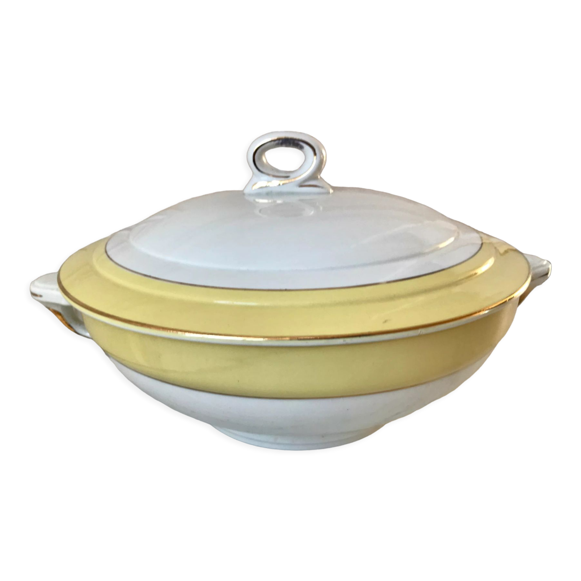 Tureen Moulin des Loups 60s yellow pastel chick