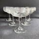 6 ½ crystal guilloché champagne glasses – Art nouveau