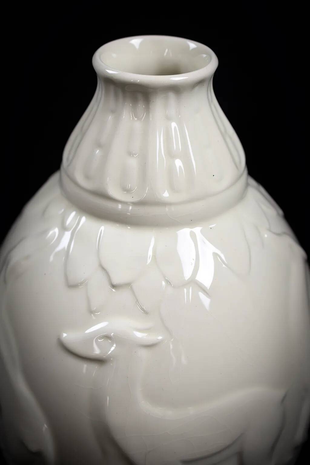 Art Deco vase with 6 deer in earthenware – C. Catteau Boch Frères La Louvière