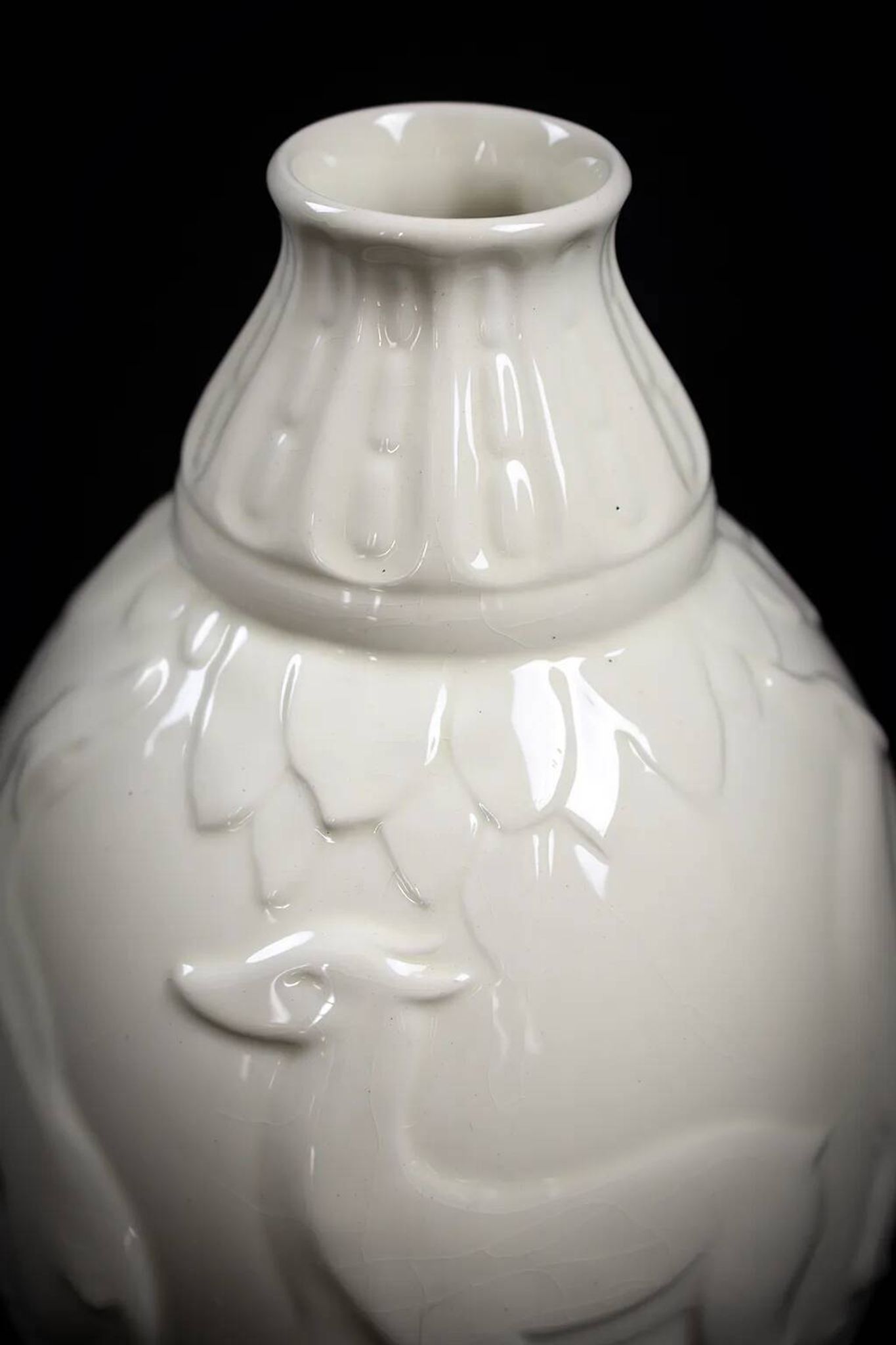 Art Deco vase with 6 deer in earthenware – C. Catteau Boch Frères La Louvière
