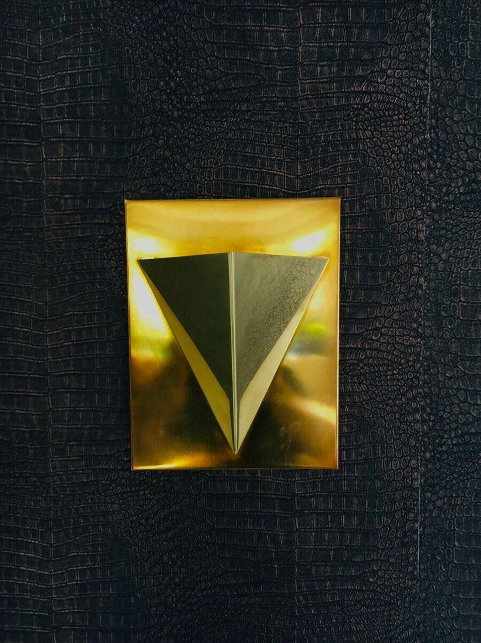 Postmodern Brass Wall Lamp Sconce from Liro, Belgium, 1980s